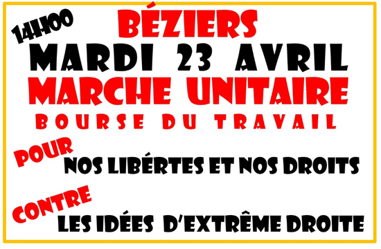 Édito : Le 23 avril, Béziers capitale de la lutte contre l&rsquo;extrême droite