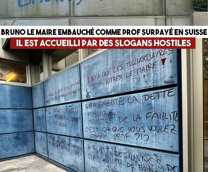 Brèvinfo du 22 Septembre : Bruno Le Maire bien accueilli en Suisse ?