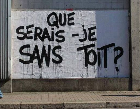 J&rsquo;en reviens pas! Que serais-je sans … toit ?
